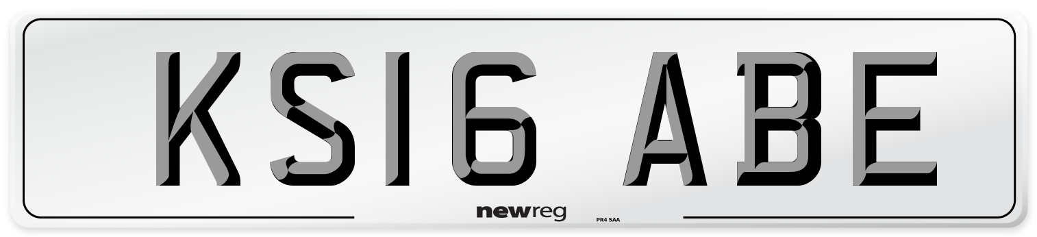 KS16 ABE Number Plate from New Reg